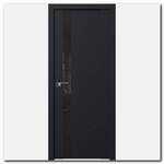 Дверь 62U Черный матовый стекло черный лак