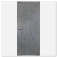 Дверь 2.07ХN Грувд серый (алюминиевые молдинги)