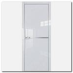 Дверь 11VG Белый глянец, кромка хром с 4х сторон
