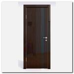 Дверь 507 Венге глянец с черным стеклом