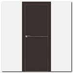 Дверь 12Е Темно-коричневый матовый, кромка матовая с 4х ст.