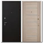 Дверь Стандарт М 41 (черный бархат/7Х капучино мелинга стекло, белый лак)