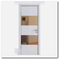 Дверь 508 Белый глянец с бронзовым зеркалом