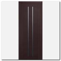 Дверь 49U Темно-коричневый матовый стекло графит