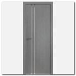 Дверь 35ZN Грувд Серый, стекло матовое, кромка ABS в цвет полотна с 4-х сторон