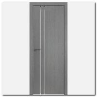 Дверь 35ZN Грувд Серый, стекло матовое, кромка ABS в цвет полотна с 4-х сторон