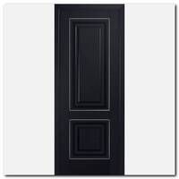 Дверь 27U Черный матовый серебро