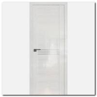 Дверь 150STP Pine White glossy, алюминиевые молдинги