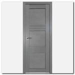 Дверь 2.57ХN Грувд серый, стекло матовое