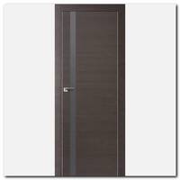 Дверь 6Z Грей Кроскут ст. серебро матлак, матовая алюминиевая кромка с 4х сторон