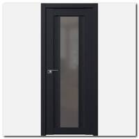 Дверь 53U Черный матовый стекло графит