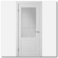Дверь Доррен ДO Белая эмаль ст. гравировка