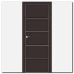 Дверь 7Е Темно-коричневый матовый, кромка матовая с 4х ст.