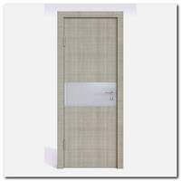 Дверь 501 Серый дуб с белым матовым стеклом