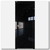 Дверь 1LK Черный Люкс, кромка алюминиевая матовая с 4х сторон