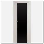 Дверь 8X Эш Вайт Мелинга стекло триплекс черный