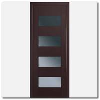 Дверь 46U Темно-коричневый матовый стекло графит