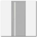 Дверь 6Е Манхэттен стекло серебро матлак, кромка в цвет полотна