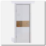 Дверь 501 Белый глянец с бронзовым зеркалом
