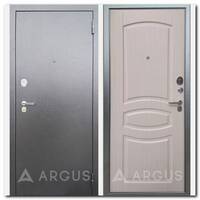 Дверь ДА-61 (серебро антик / Монако белый ясень)