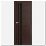 Дверь 16Z Венге Кроскут ст. коричневый лак, кромка хром с 2х сторон