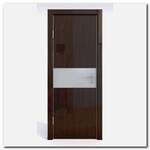 Дверь 501 Венге глянец с белым стеклом