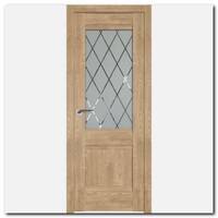 Дверь 2ХN Каштан натуральный, стекло ромб