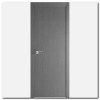 Дверь 1ZN Грувд серый, кромка алюминиевая матовая с 4х сторон