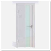 Дверь 504 Белый глянец с белым стеклом