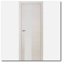 Дверь 5Z Эш Вайт Кроскут ст. белый лак, матовая алюминиевая кромка с 4х сторон