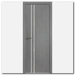Дверь 35ZN Грувд серый, вертикальное направление структуры
