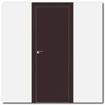 Дверь 1Е Темно-коричневый матовый, кромка матовая с 4х ст.