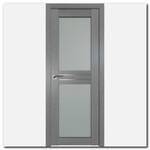 Дверь 2.56ХN Грувд серый, стекло матовое