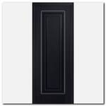 Дверь 23U Черный матовый серебро