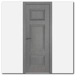 Дверь 56ZN Грувд серый, вертикальное направление структуры