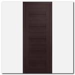 Дверь 48U Темно-коричневый матовый стекло графит