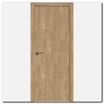 Дверь 1ZN Каштан натуральный, кромка алюминиевая матовая с 4х сторон