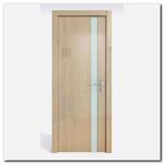 Дверь 507 Анегри светлый глянец с белым стеклом