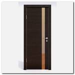 Дверь 507 Венге поперечный с бронзовым зеркалом