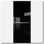 Дверь 11VG Черный глянец, кромка хром с 4х сторон