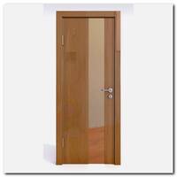 Дверь 504 Анегри темный глянец с бронзовым зеркалом